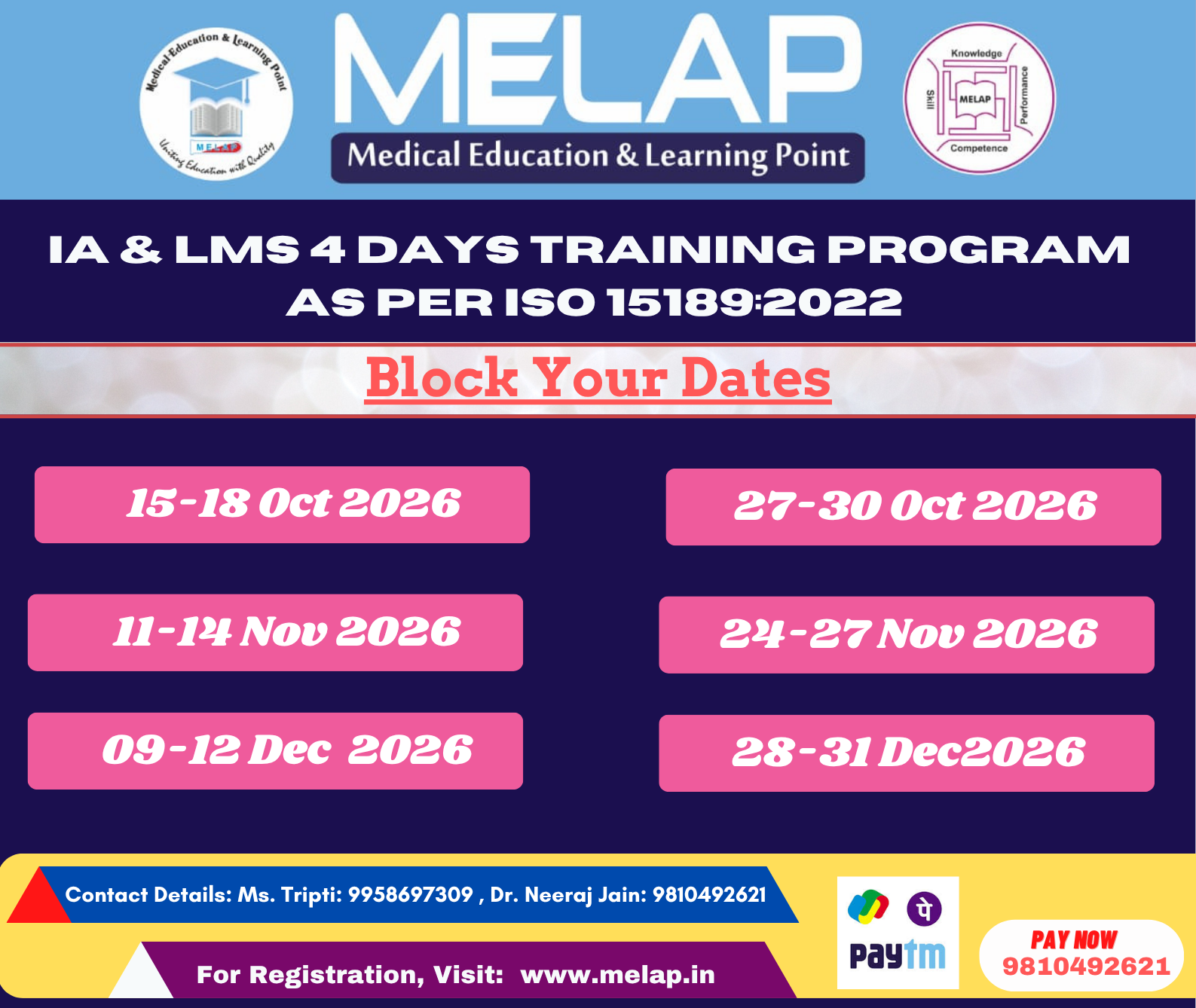 Online ISO 15189:2022 4-day Laboratory Management Systems and Internal Audit Training