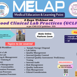20240722 – Good Clinical Lab Practices (GCLP) 2 Days webinar