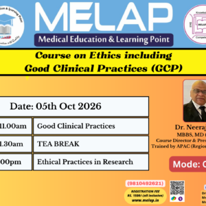20261005- Course on Ethics including Good Clinical Practices (GCP)