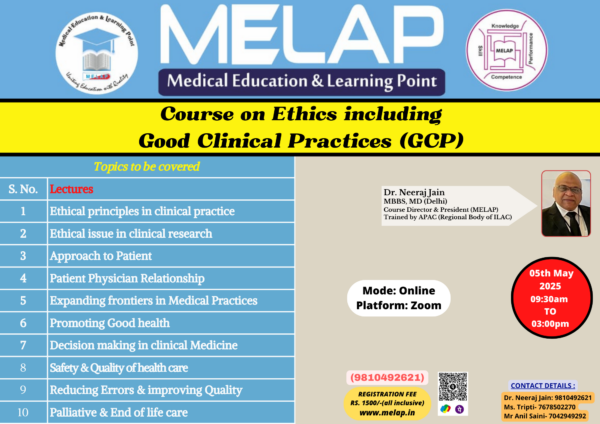 20250505 - Course on Ethics including Good Clinical Practices (GCP)