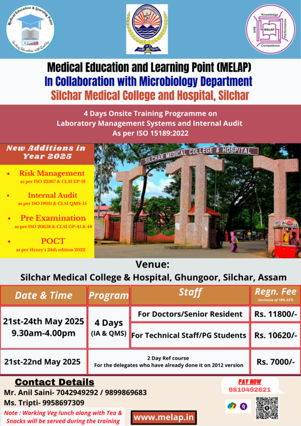 20250521 ISO15189 4-Day Laboratory Management Systems and Internal Audit