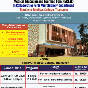 20250702 ISO15189 4-Day Laboratory Management Systems and Internal Audit