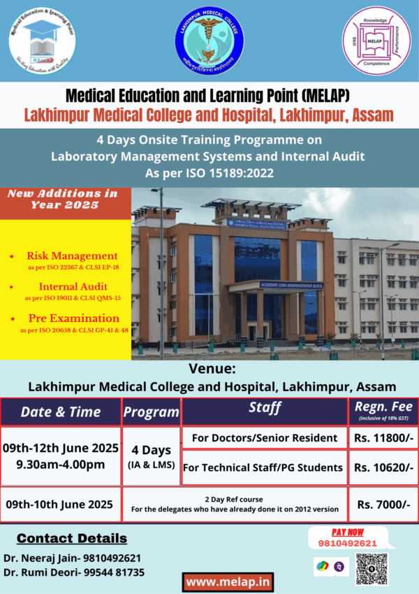 20250609 ISO15189 4-Day Laboratory Management Systems and Internal Audit
