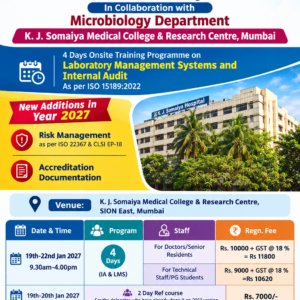 20270119 ISO15189 4-Day Laboratory Management Systems and Internal Audit