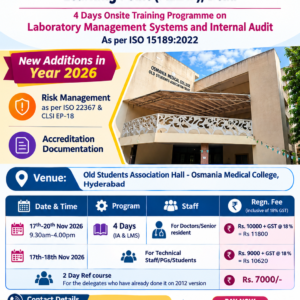 20261117 ISO15189 4-Day Laboratory Management Systems and Internal Audit