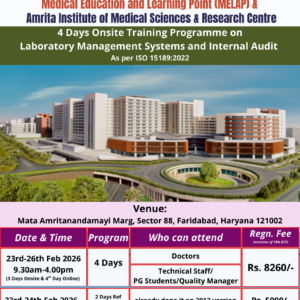 20260223 ISO15189 4-Day Laboratory Management Systems and Internal Audit