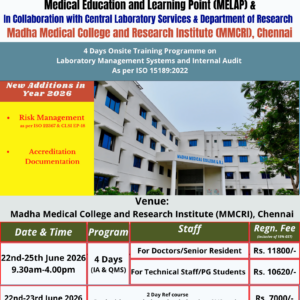 20260622 ISO15189 4-Day Laboratory Management Systems and Internal Audit