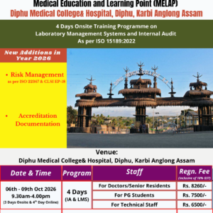 20261006 ISO15189 4-Day Laboratory Management Systems and Internal Audit
