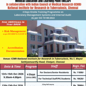 20261012 ISO15189 4-Day Laboratory Management Systems and Internal Audit