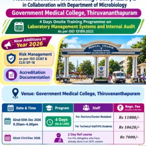 20261202 ISO15189 4-Day Laboratory Management Systems and Internal Audit